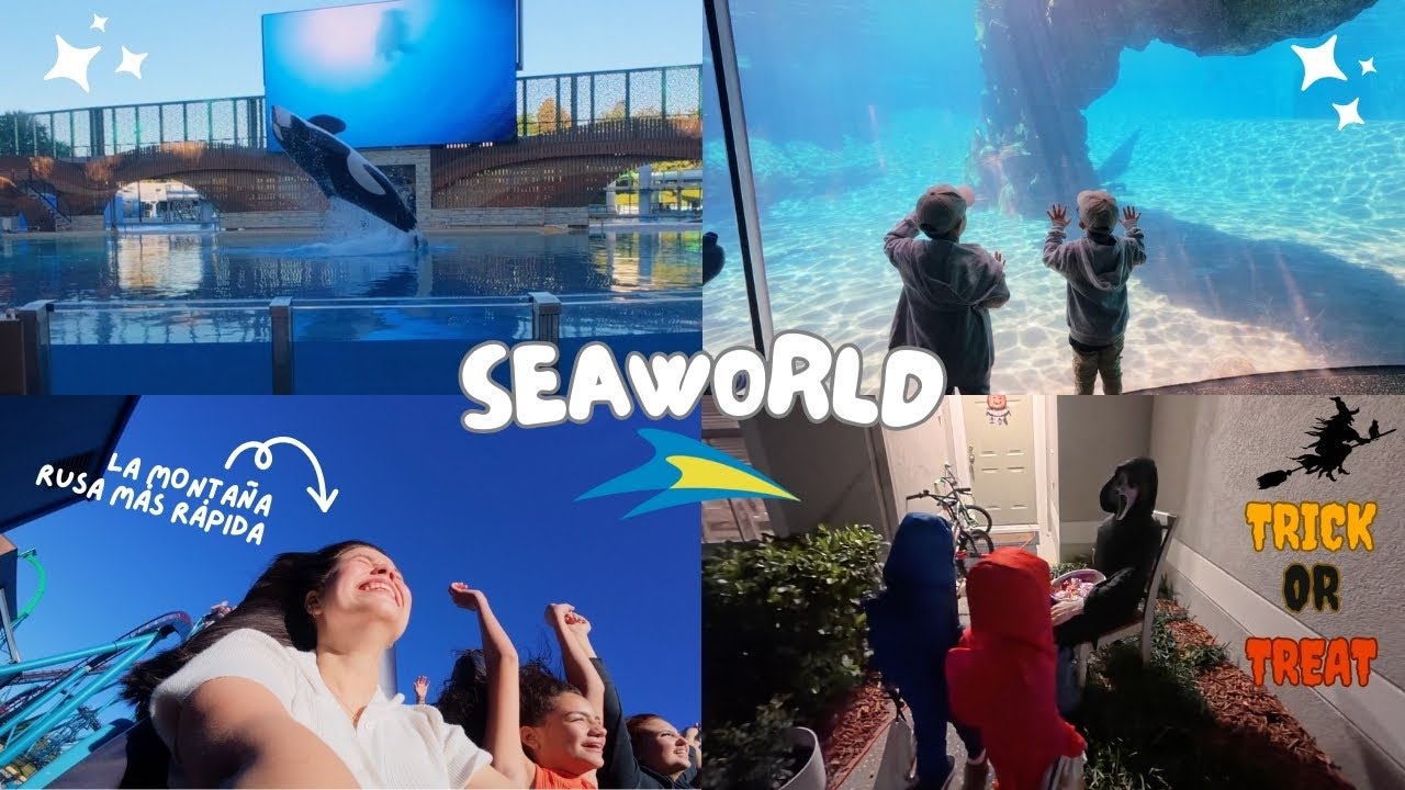 SEAWORLD🦭🐠🐳: Me subí a MAKO!!!🦈 | TRICK-OR-TREATING en ORLANDO 👻🎃