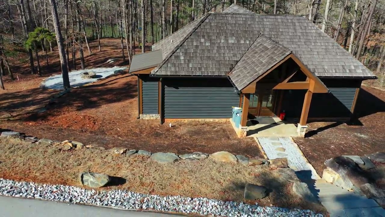 Aerial Video 653 Aqua View Dr Lake Keowee Waterfront home w Covered Dock Mike Matt Roach Top Guns