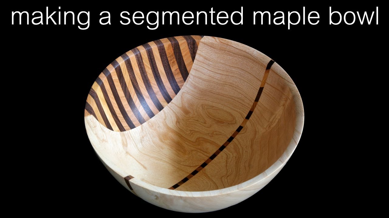 segmented wood turned maple bowl