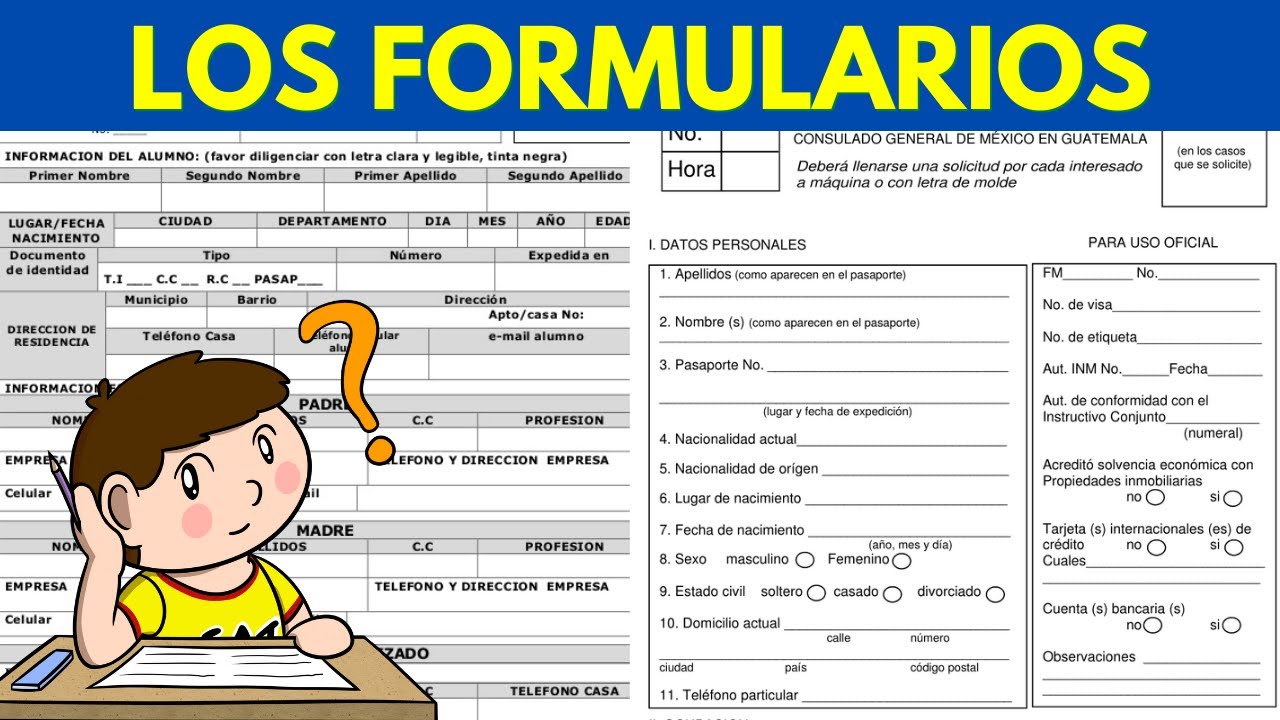 &iquest;Qu&eacute; son los FORMULARIOS y cu&aacute;les son sus caracter&iacute;sticas? Para qu&eacute; sirven, tipos y ejemplos📝