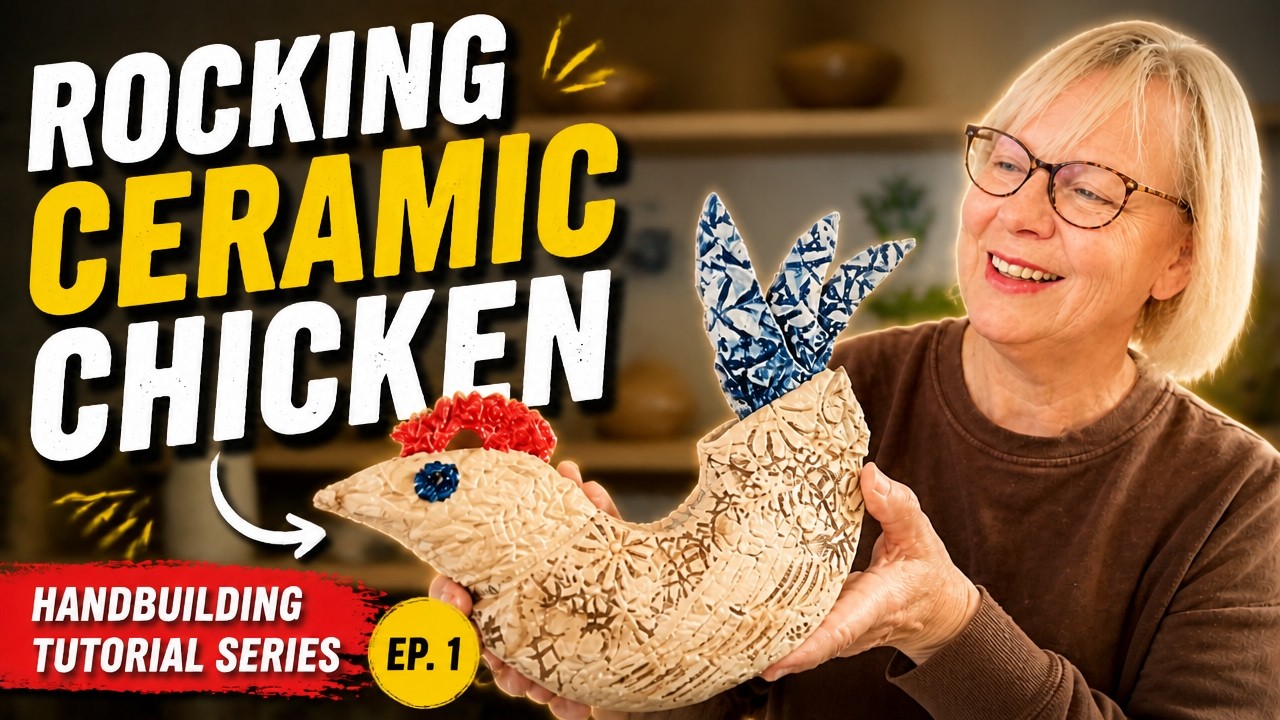 Made a Ceramic Chicken That Rocks Back and Forth  | Handbuilding Tutorial