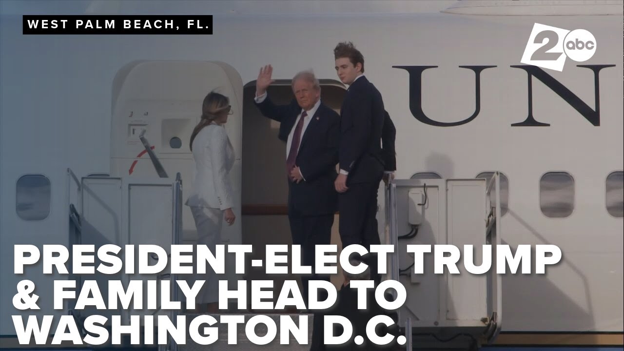President-elect Trump departs West Palm Beach for Washington D.C.