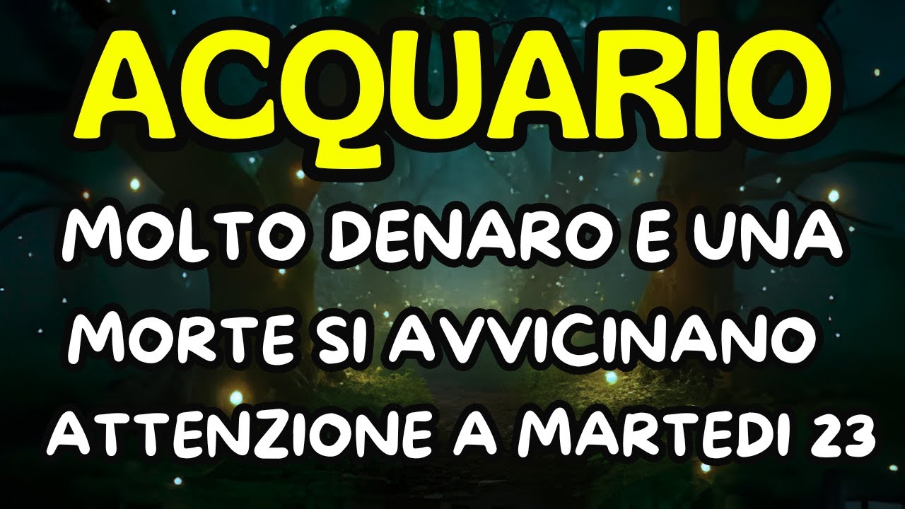 ACQUARIO♒️: ONDATA DI DENARO IN ARRIVO MA UN ADDIO SHOCK! IL CAMBIAMENTO PARTE MARTED&Igrave; 23 DICEMBRE.