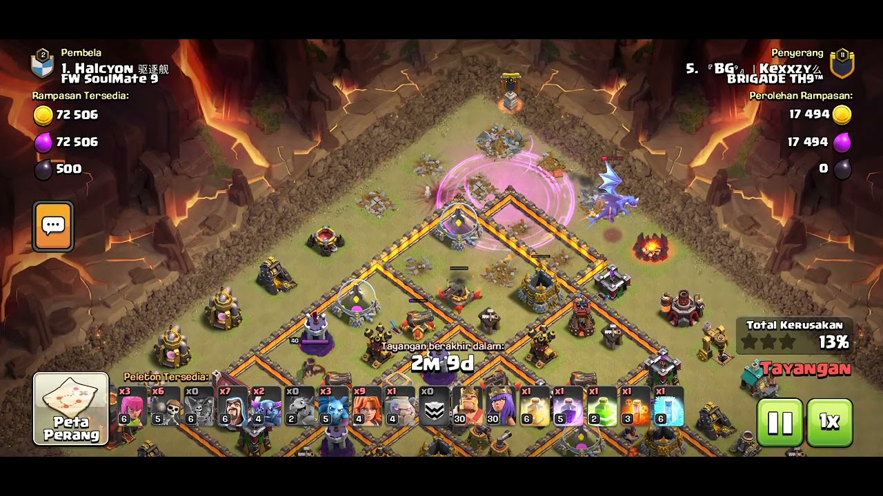 TH9 vs TH10 in WAR by Kexxzy