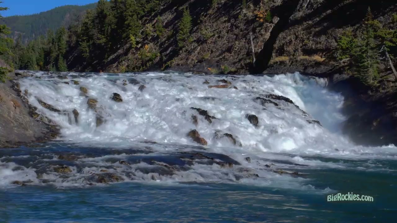 Bow Falls in Banff National Park 4K