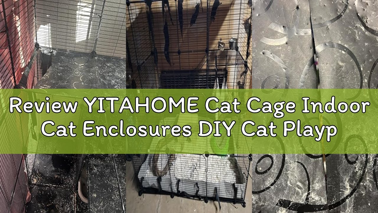 Review YITAHOME Cat Cage Indoor Cat Enclosures DIY Cat Playpen Metal Kennel with Extra Large Hammock