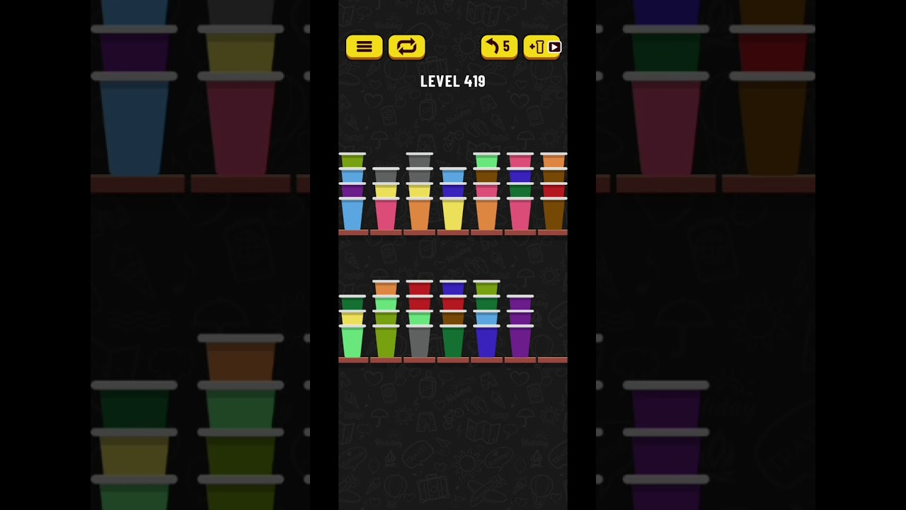 Cup sort puzzle level 419