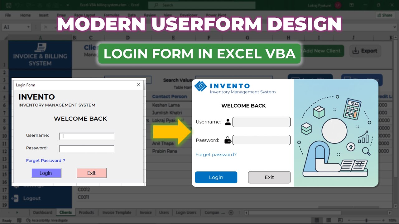 Modern UserForm Design in Excel VBA | Create Professional UI in Excel