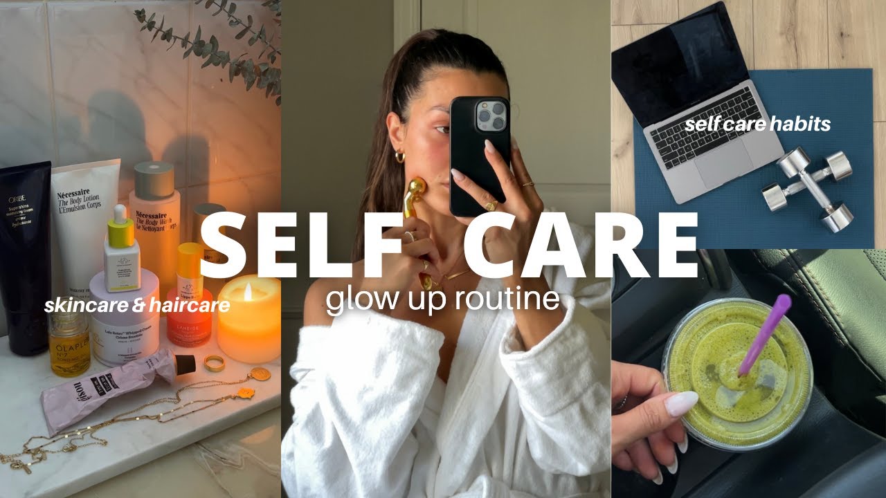 SELF CARE VLOG | glow up routine, daily habits, journaling, skincare & haircare routine