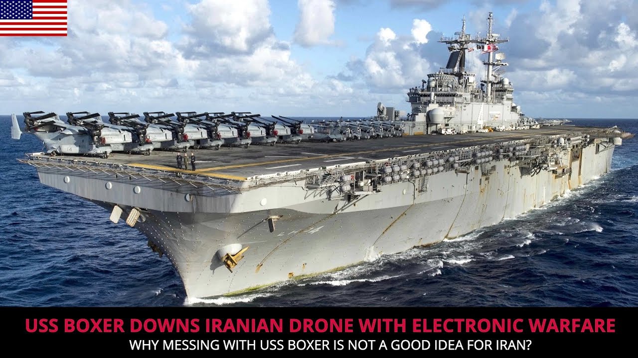 USS BOXER DOWNS IRANIAN DRONE !!