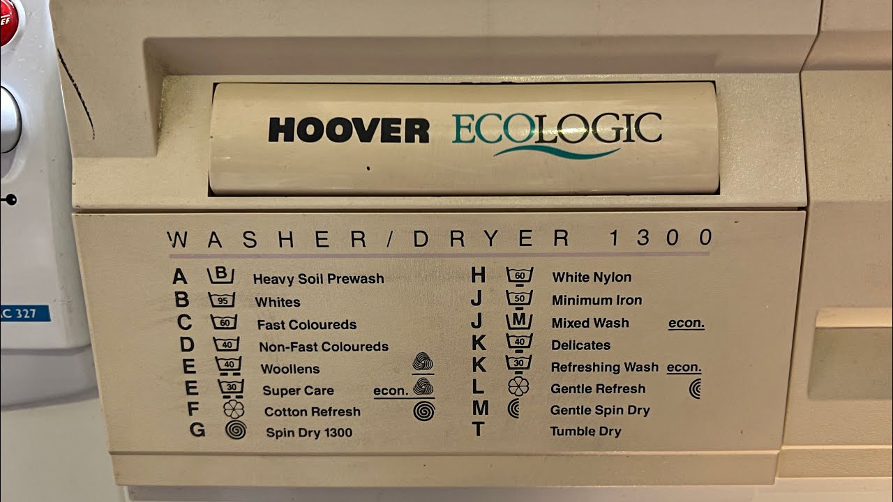 Hoover Ecologic 1300, Minimum Iron 50°c Using SMOL Detergent