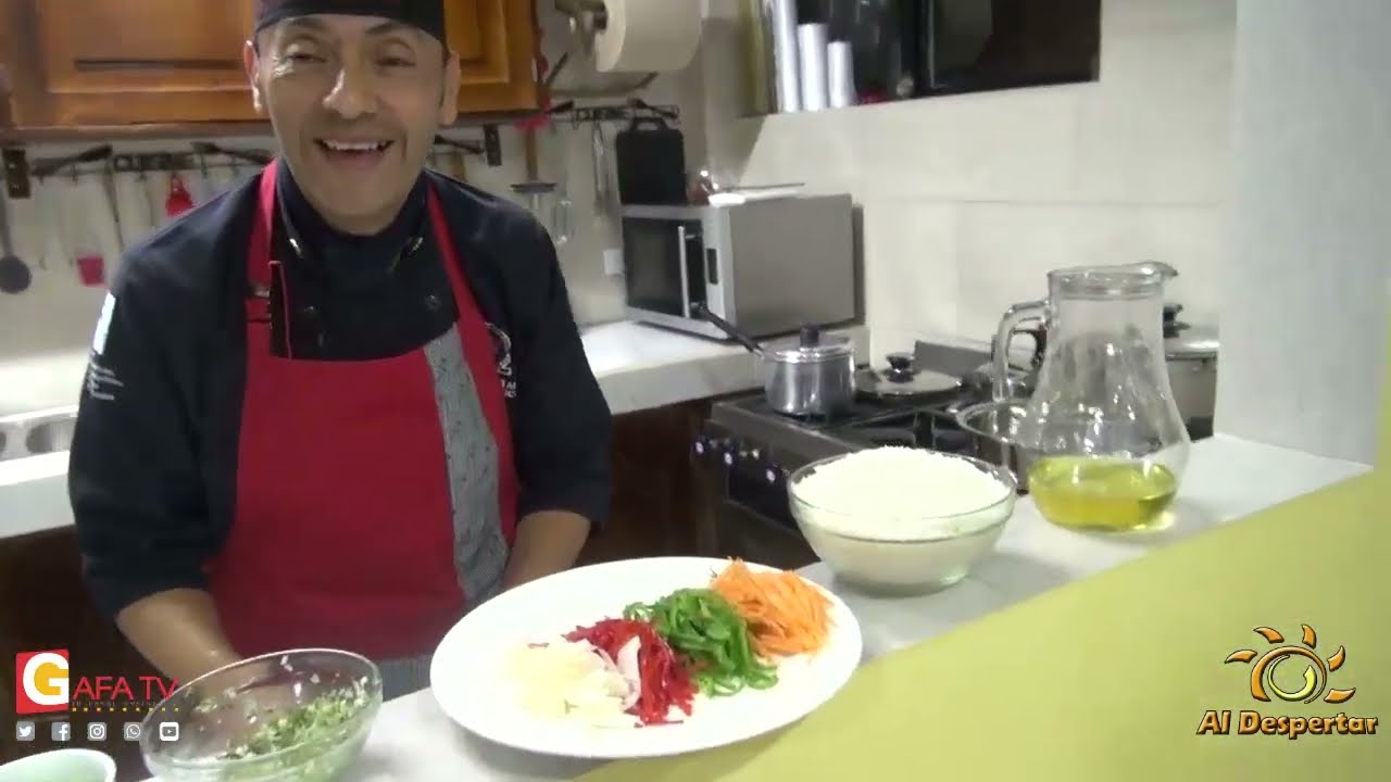 #AlDespertar  El Chef- Mauricio Taipe Altamirano hoy nos enseña a preparar un rico arroz con pollo