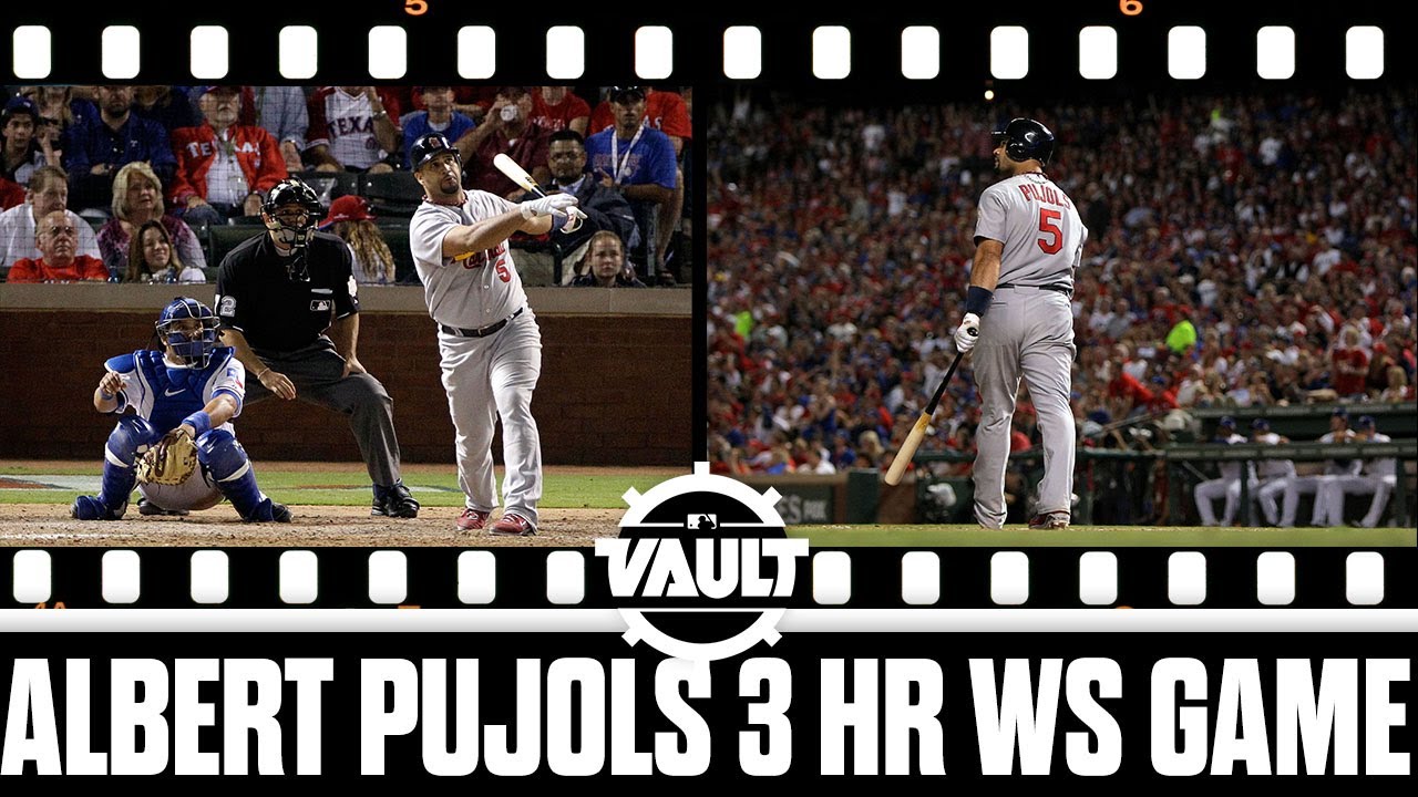 Albert Pujols makes HISTORY with 3 HR World Series game!