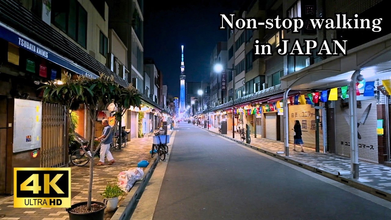 【東京】上野〜浅草 夜の散歩: レトロな街とスカイツリー　Ueno to Asakusa Night Stroll: Retro Town and Skytree