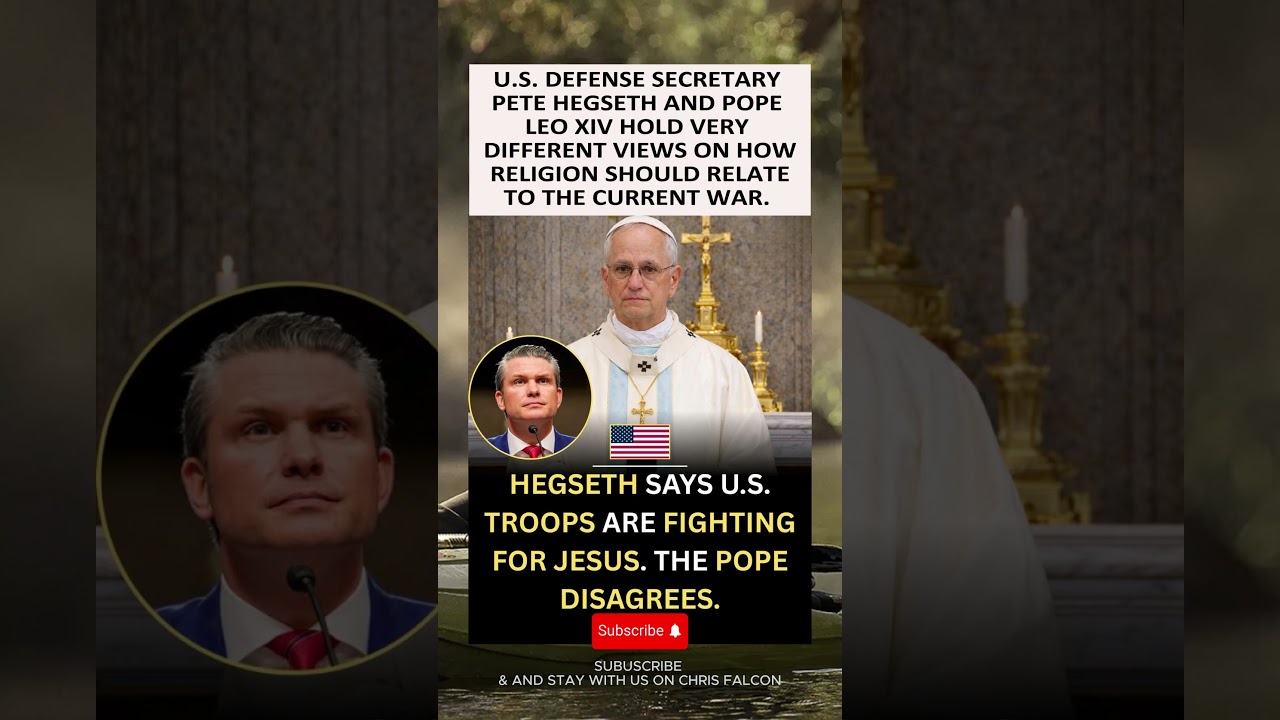 The Battle for Faith: Pete Hegseth vs. Pope Leo XIV on the Frontlines #shorts
