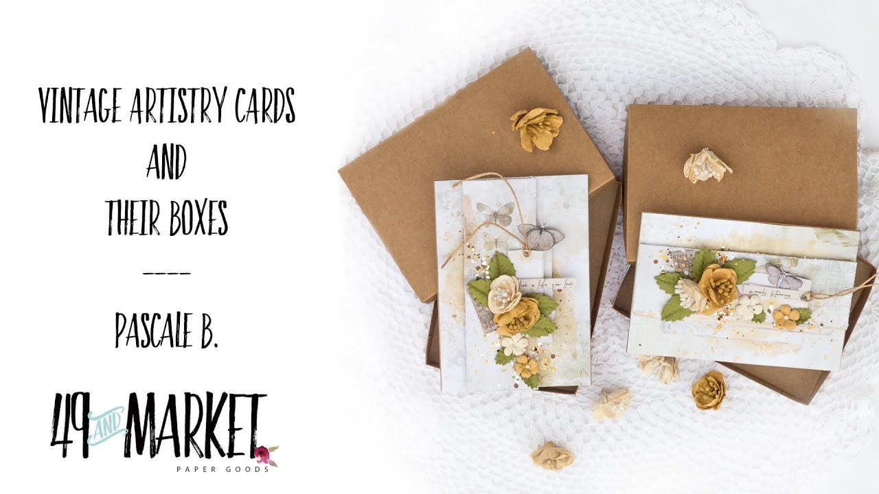 Vintage Artistry Cards with mailing boxes for 49 and Market
