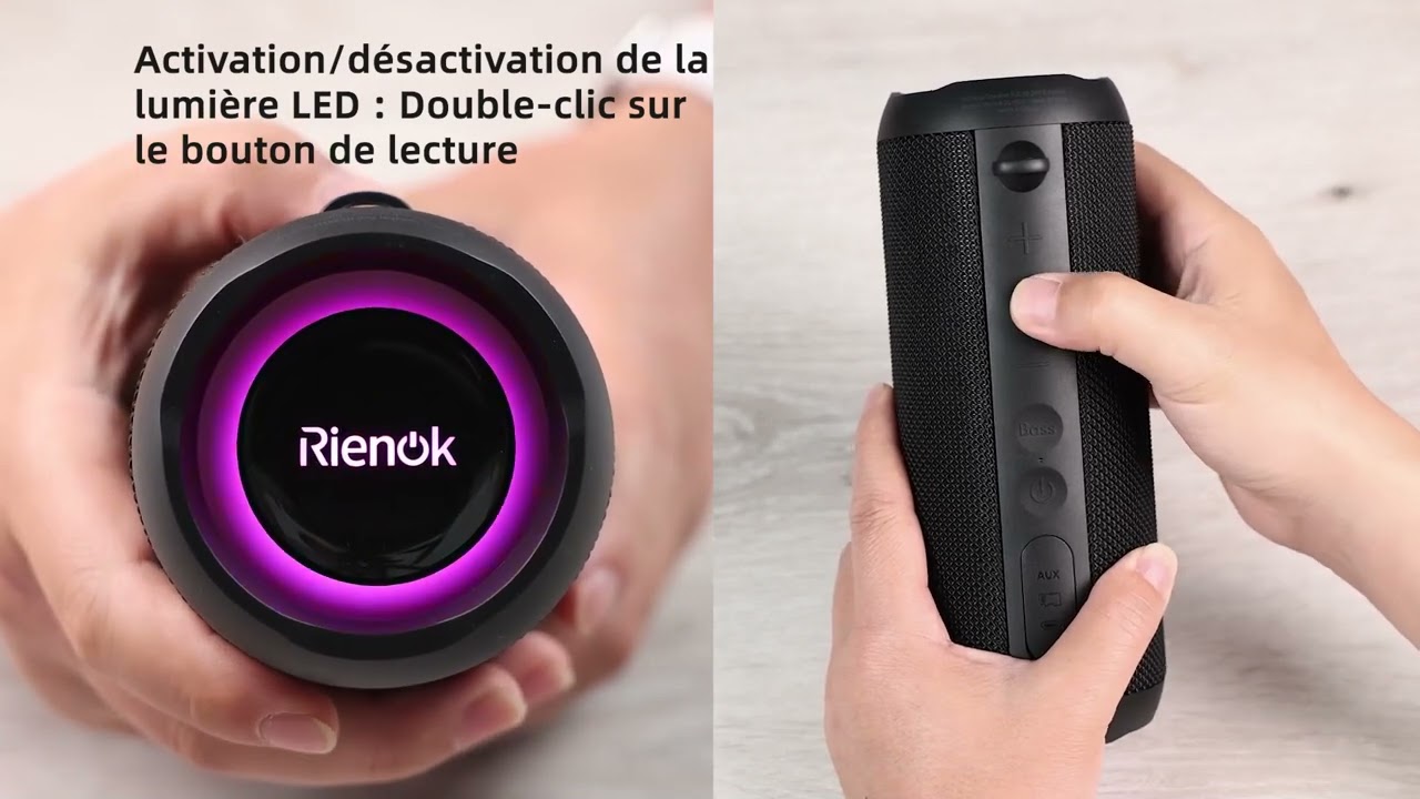 RIENOK S1 MINI Manuel du haut-parleur Bluetooth portable (Français)