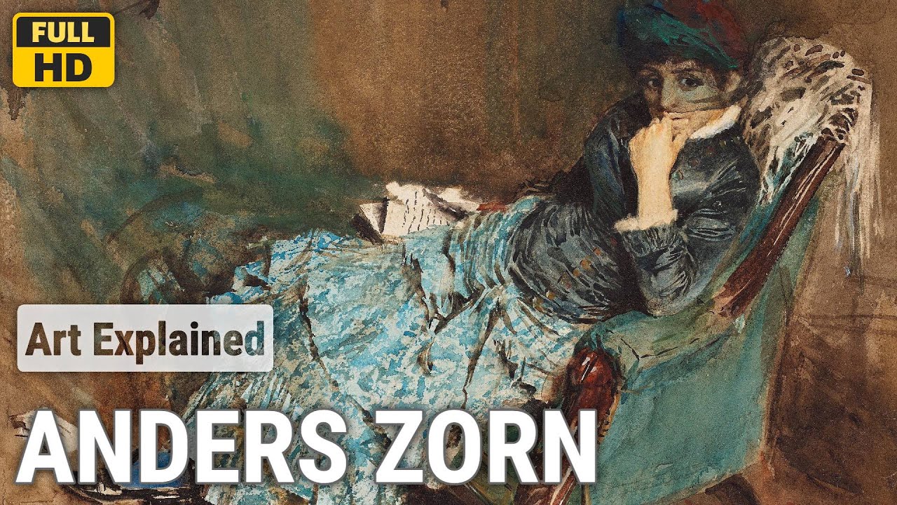 Anders Zorn: A collection of 10 artworks with title and year, 1881-1883 [HD]