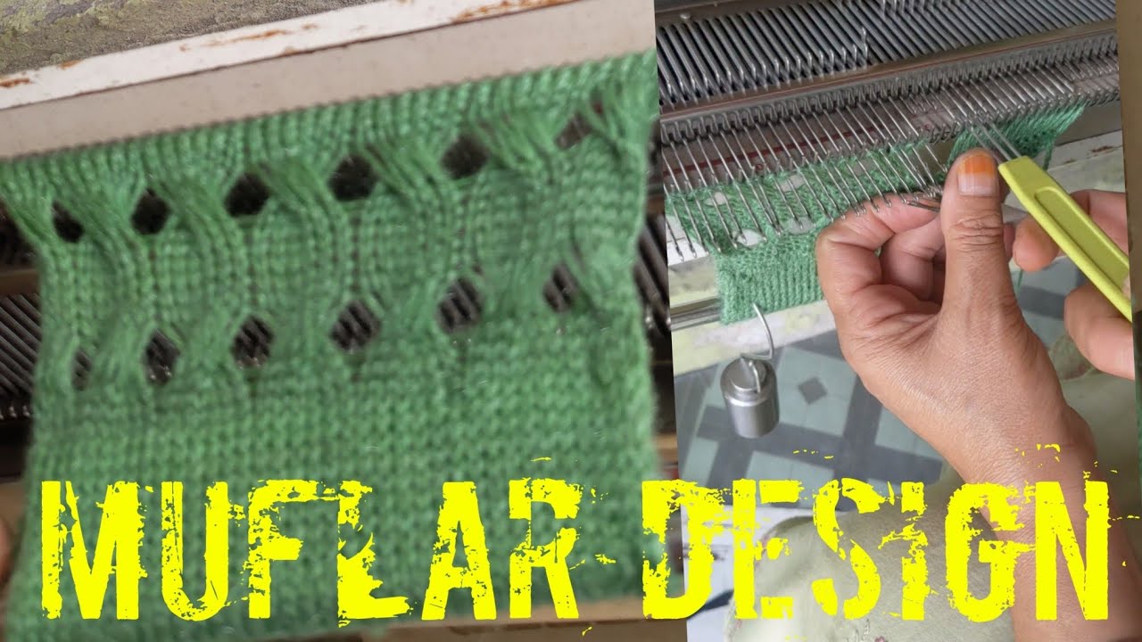 Muffler and sweater Design on Knitting Machine | Easy & Stylish DIY 🧶 #machine knitting 