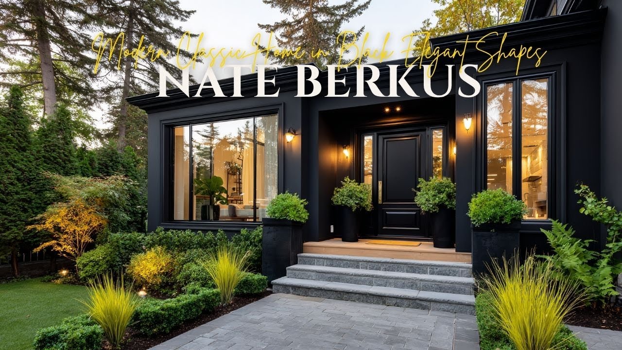 Nate Berkus Inspired Modern Classic Home in Black Elegant Shapes and Rich Silhouettes Unite