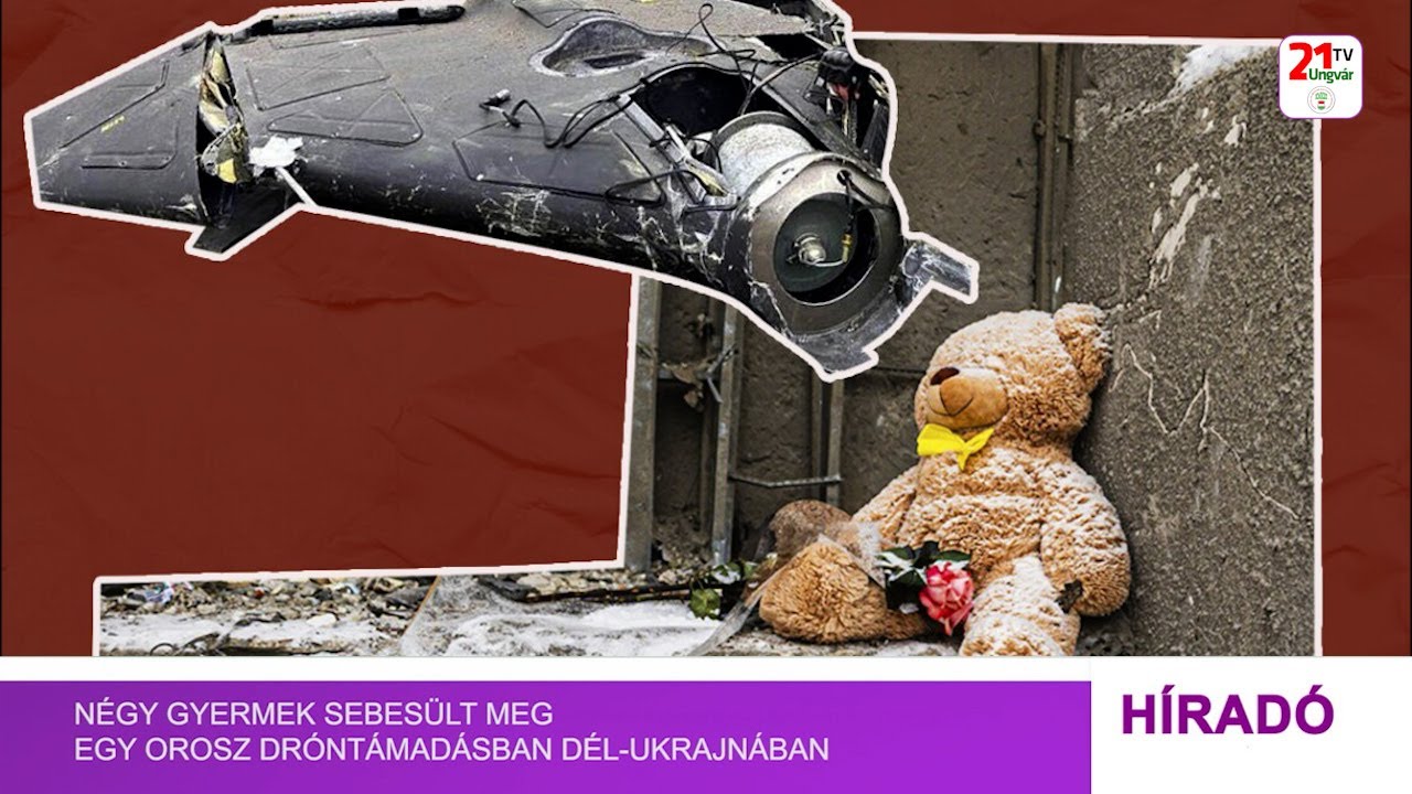 Négy gyermek sebesült meg egy orosz dróntámadásban Dél-Ukrajnában