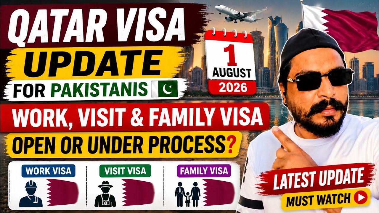 Qatar Visa Update for Pakistanis | Work, Visit & Family Visa | 1 August 2026 Open or Under Process?