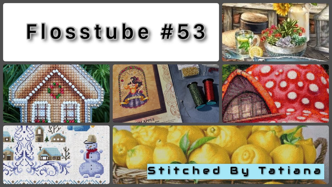 Flosstube #53 Lots of WIPs, New Tiny Patterns, HAED SAL #fullcoverage
