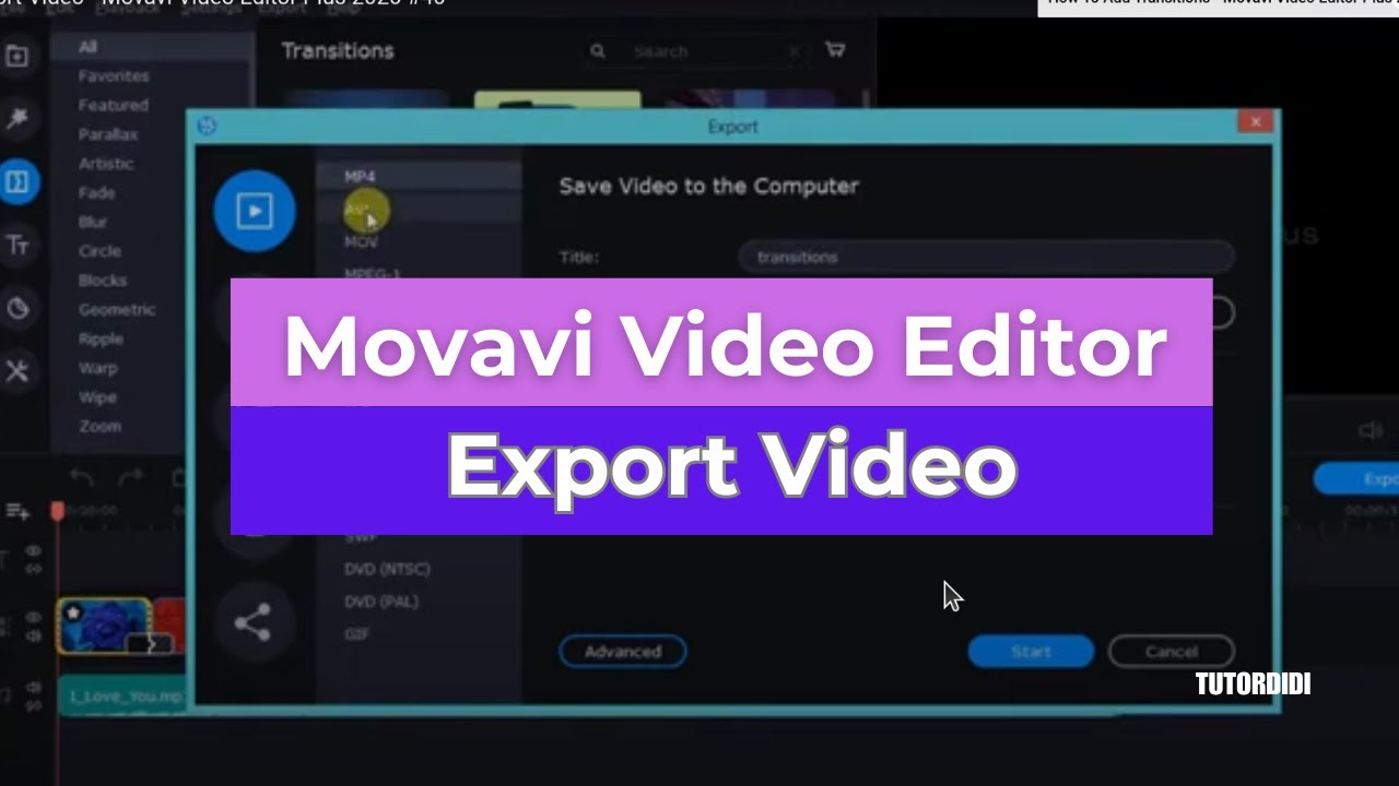 Экспорт видео - Movavi Video Editor Plus 2020 # 40