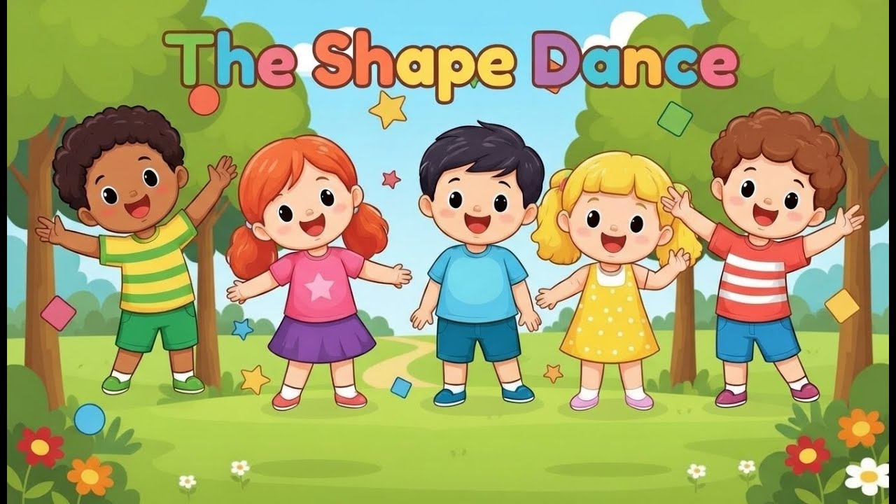 The Shape Dance | Fun Learning Shapes Song for Kids 🎶🟦| Taniec Kształtów | Piosenka dla Dzieci 🎶🟦
