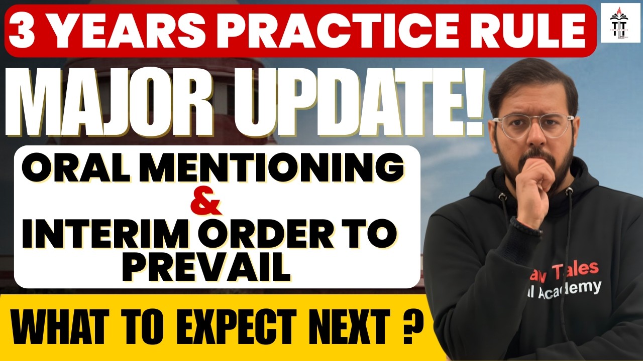 3 Year Practice Case &mdash; MAJOR Update! | Oral Mentioning & Interim order to prevail | Shubham Sir