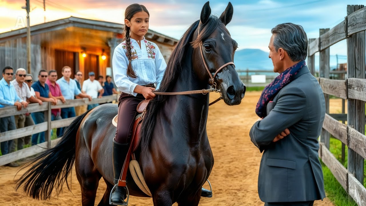 Crowd Gasps When Teenage Girl Volunteers to Ride Her Father's Most Dangerous Horse