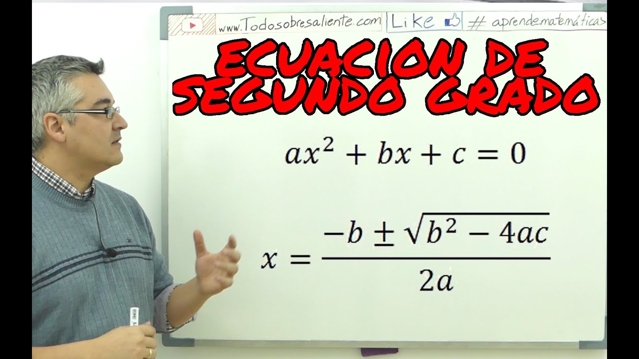 Ecuaciones de segundo grado. Aprende matemáticas.Full HD