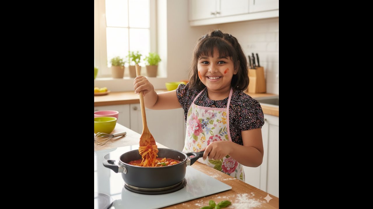 Kids Cooking Fun! | Daughter Makes Delicious Pasta 🍝 | Cooking with Mom