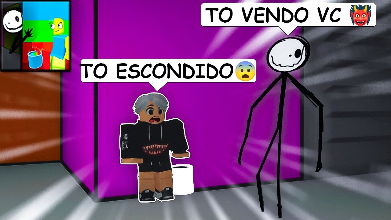 Fuja do Monstro se Escondendo na Cor Certa - Roblox