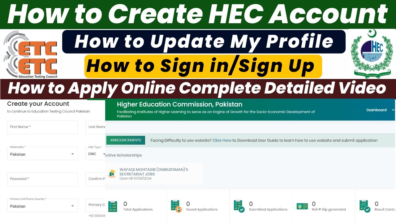How to Create HEC Portal Account Complete Profile and Apply for Jobs |  Complete Guide!