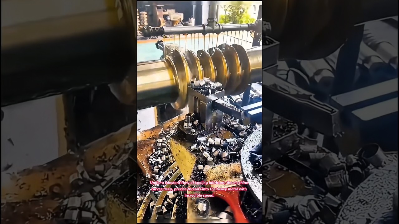 Massive CNC Thread Milling ASMR ⚙️✨ #asmr #satisfying #cnc #metal #tools #machine #how #engineering