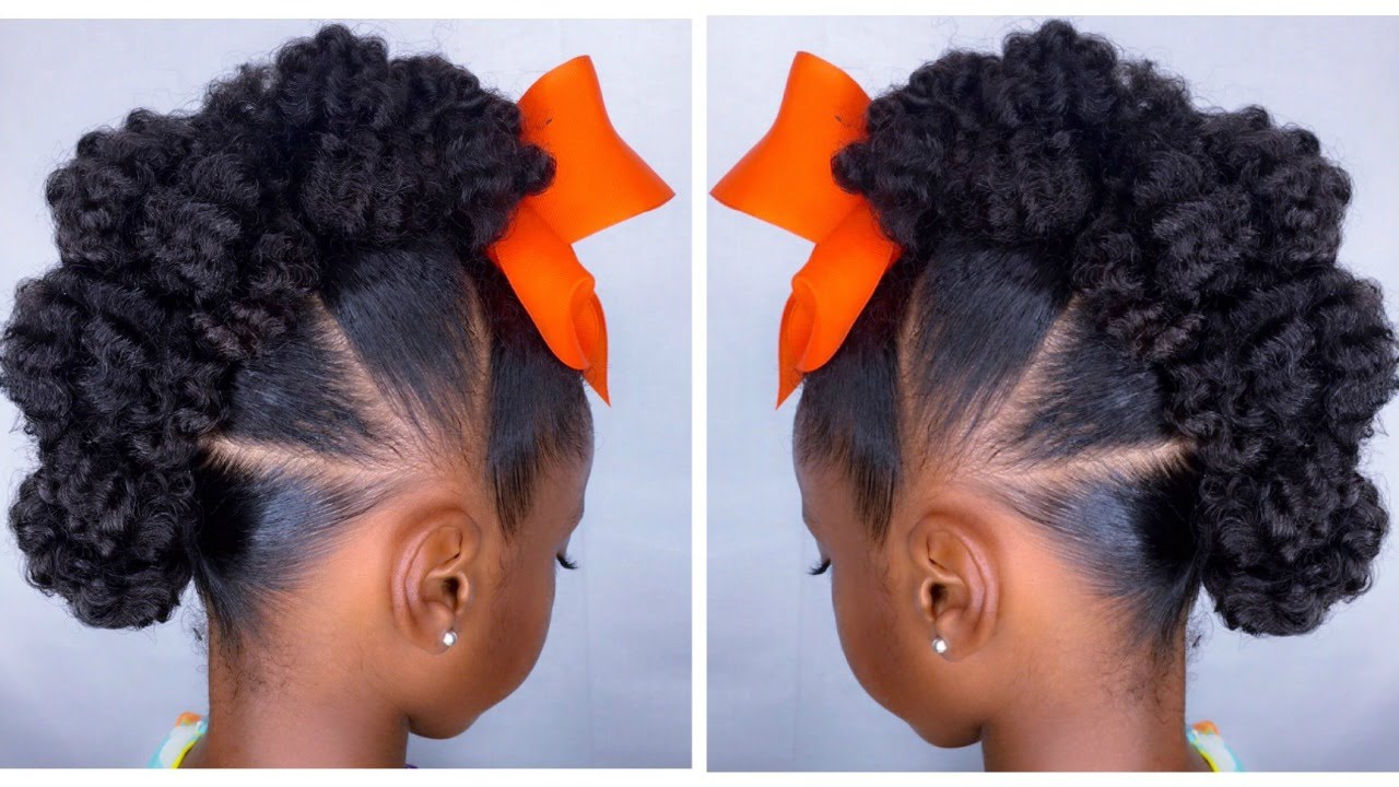 Textured Bun-Hawk Tutorial | Kids Natural Hairstyle | IAMAWOG