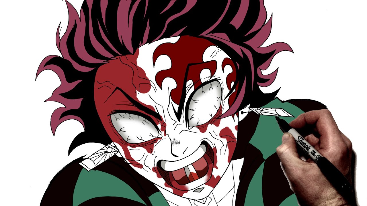 How To Draw Tanjiro (Never Give Up) | Step By Step | Demon Slayer