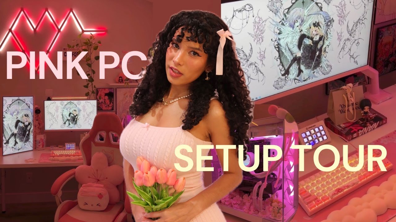 ИГРОВОЙ ТУР В РОЗОВЫХ МАШИНАХ 2026 🌸🎀 Розовые мониторы, рабочее место, сборка ПК и многое другое!