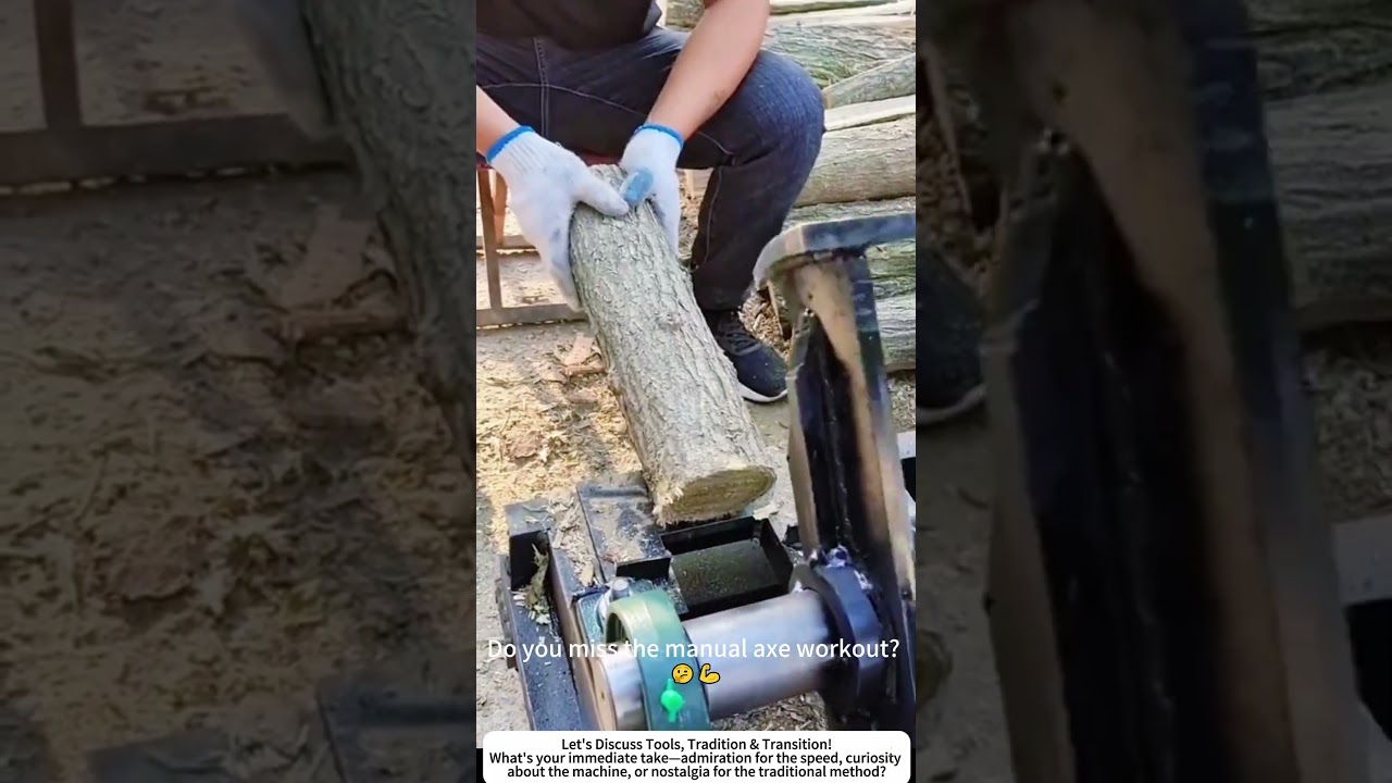 The Electric Splitter: Effortless Wood Processing ⚡️🪓