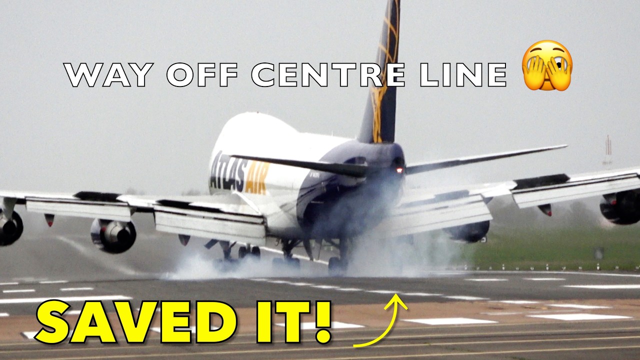 🛩️ Cargo 747 Pilot Battles Strong Crosswind Landing at RAF Fairford + Epic  Fury Movements.