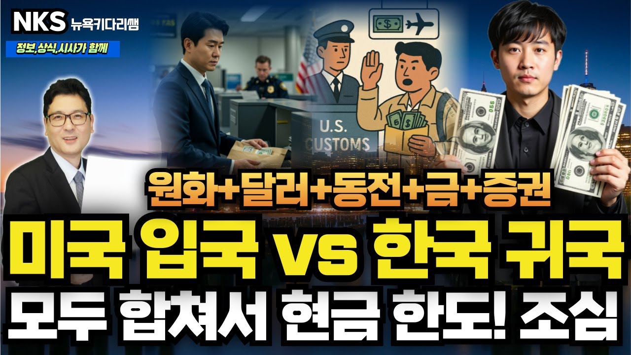 미국 입국 vs 한국 귀국, 현금 한도 완벽정리!