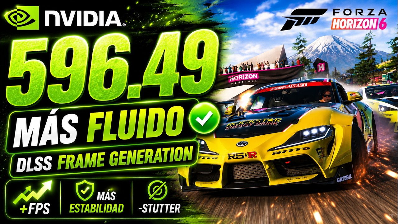 Nuevo Driver NVIDIA 596.49 &iexcl;POR FIN Mejoran el DLSS Frame Generation!