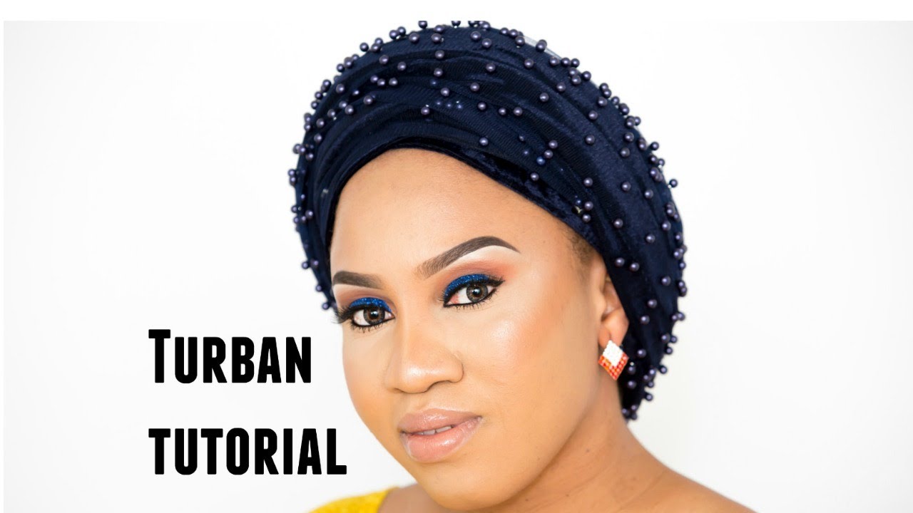 HOW TO TIE TURBAN ,BEADED TURBAN  GELE STYLE |TURBAN |THE BEAUTICIANCHIC