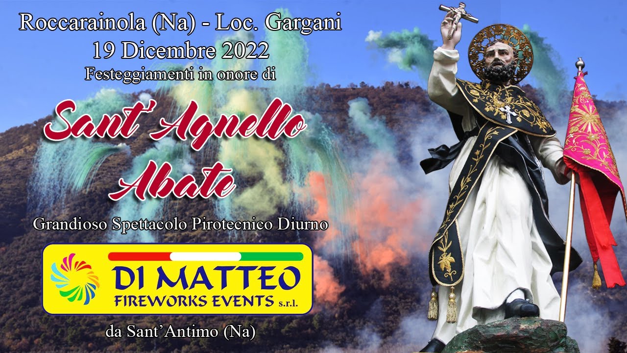4K - ROCCARAINOLA (Na) - Sant'AGNELLO Abate 2022 - DI MATTEO FIREWORKS EVENTS (Daylight Show)