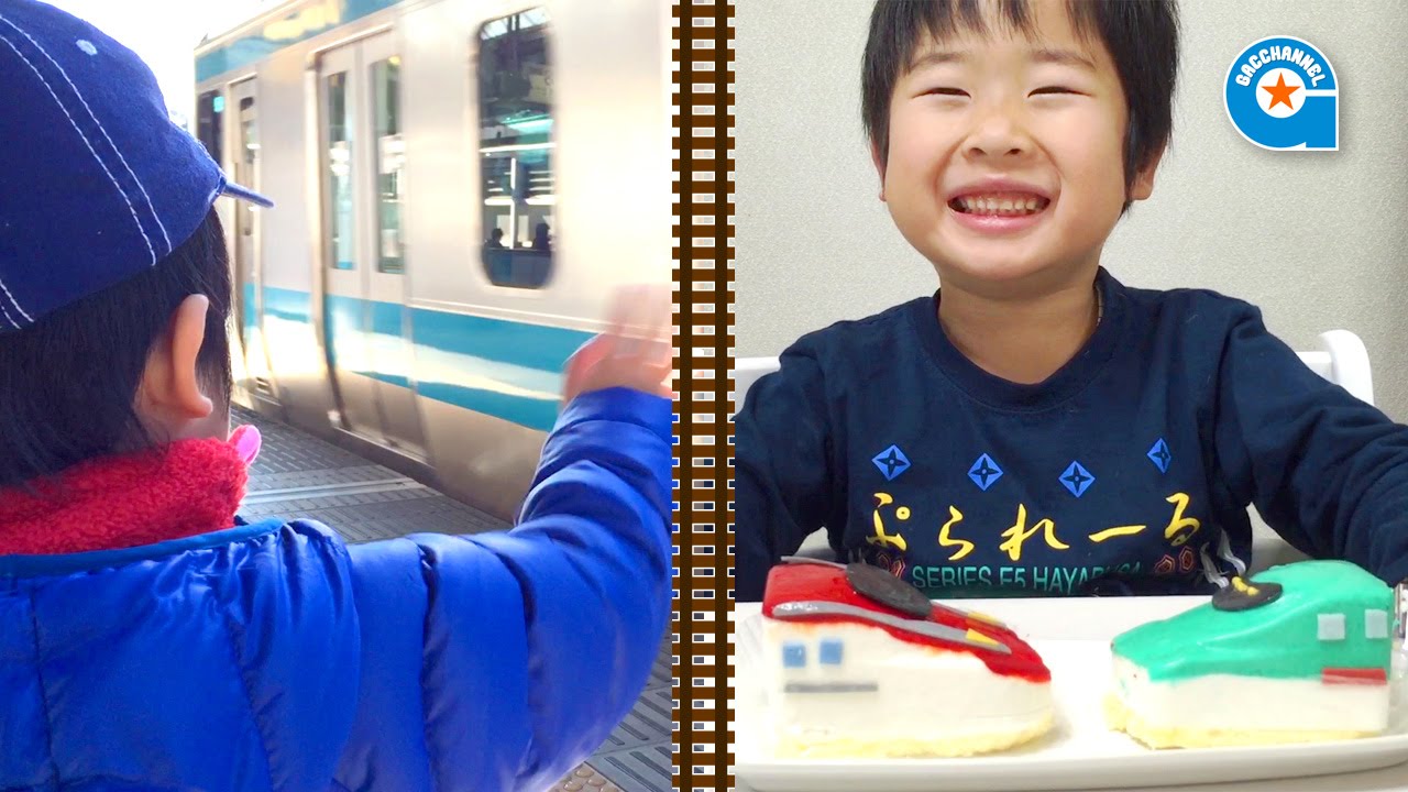 赤羽の神社に新幹線を見に行きました【がっちゃん5歳】トレインケーキ