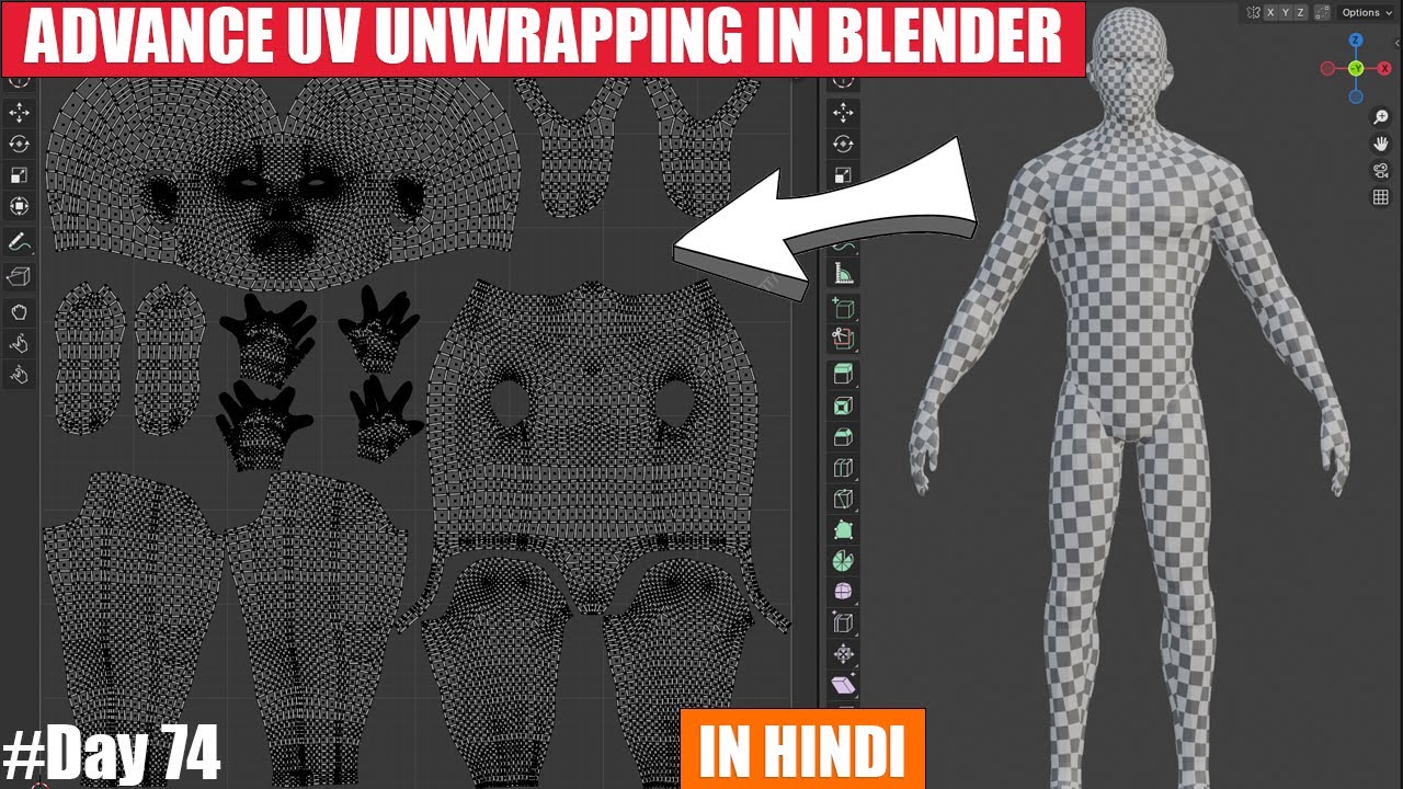 Advance UV Unwrapping in Blender Beginner Tutorial In Hindi #quixel