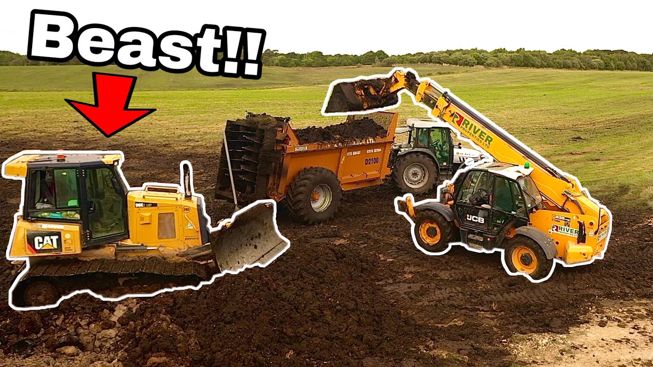 THAT'S EXTREME!!! A BULL DOZER, A JCB AND A MOUTAIN OF MUCK