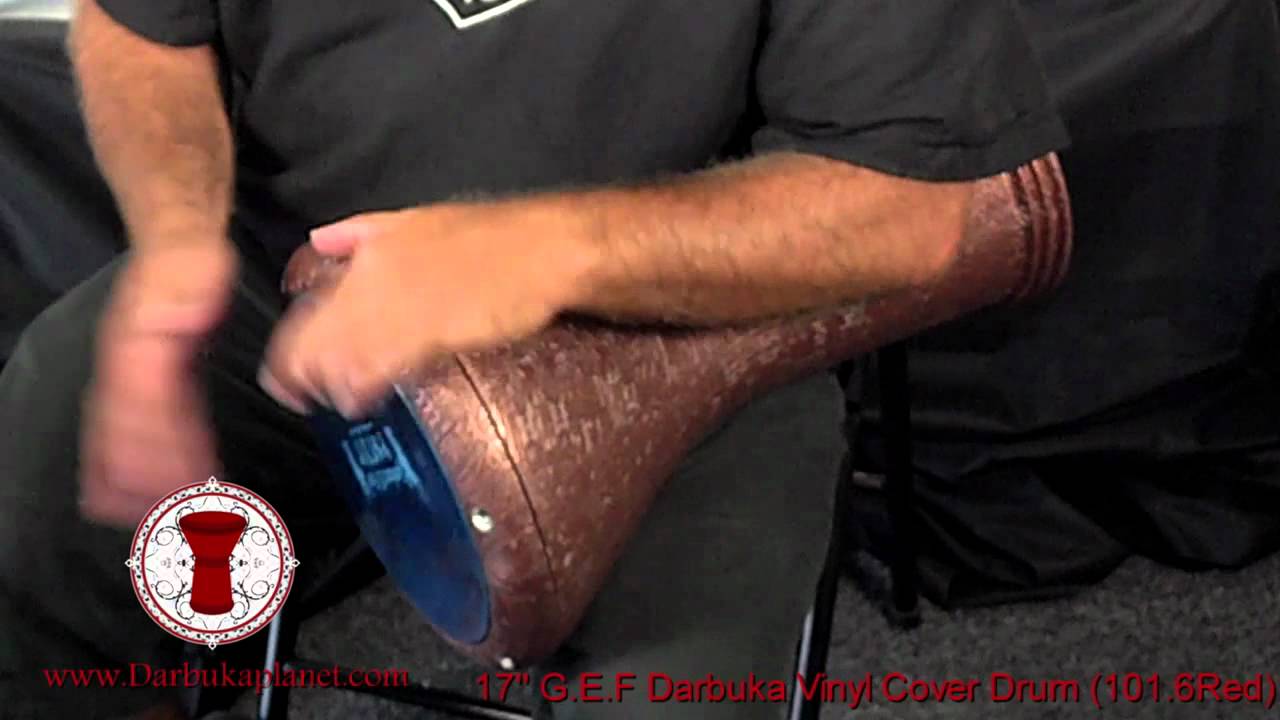 Gawharet El Fan Darbuka Bonze Red Vinyl Cover Drum