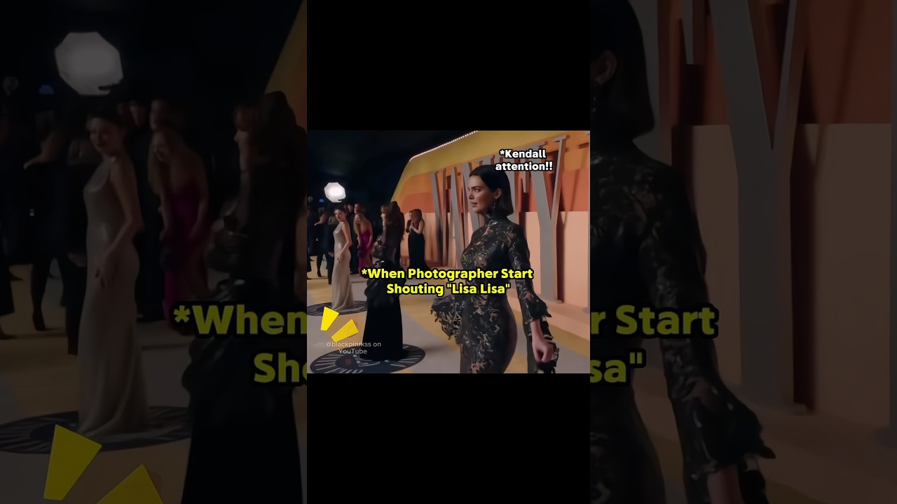 How Kendall gives a side eye to Lisa when photographers start shouting 